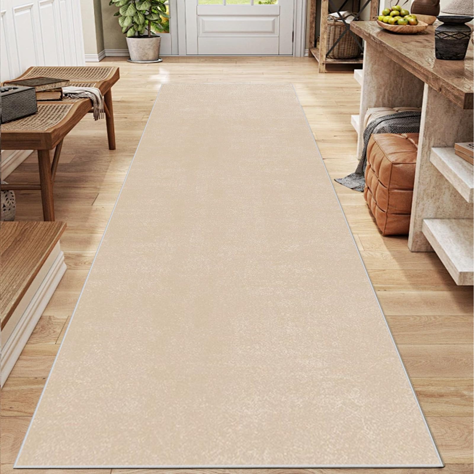 Hallway Runner Rug Non Slip 90 x 230 cm Long Hall Runner Kitchen Rug Washable Heavy duty Corridor Rugs Absorbent Short Pile Narrow Carpet Runner for Entryway Sink Hallways Dining Areas Carpets