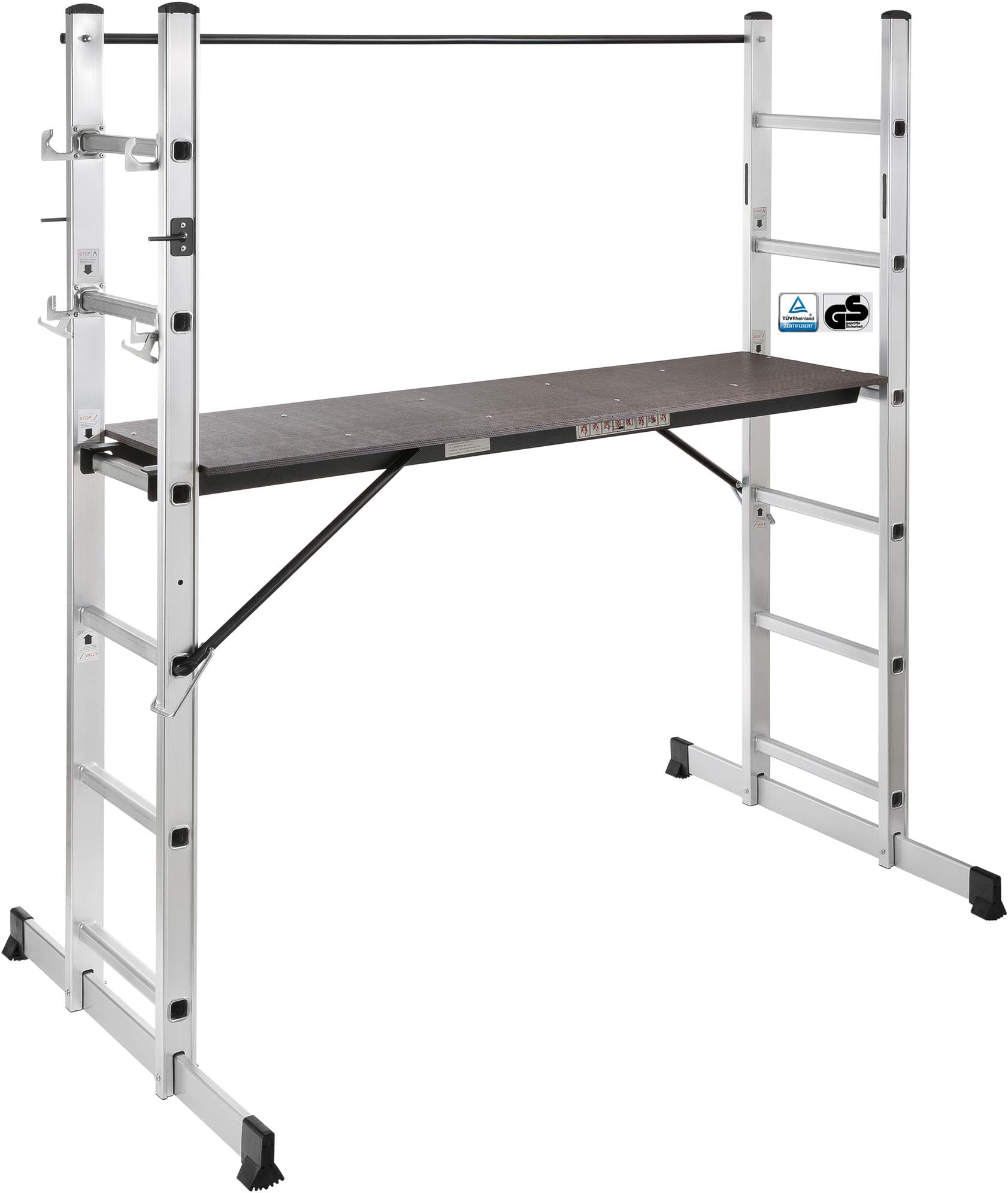 Arebos Working Ladder / 3 in 1 - scaffolding, step ladder or laying ladder