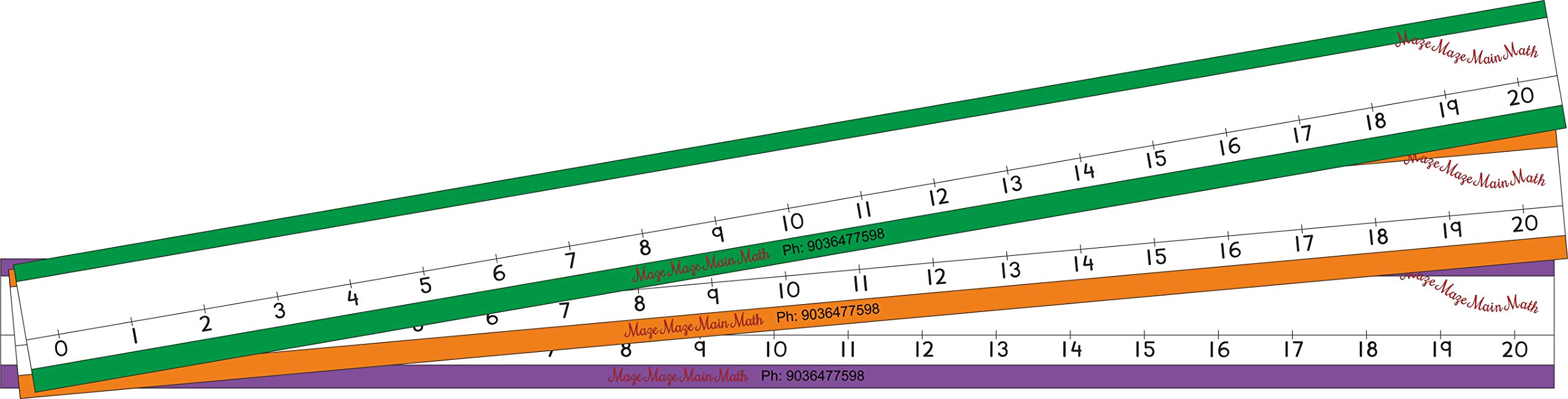 Write and Wipe Number Line - Set of 3