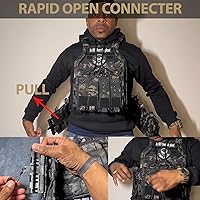 Vista 3 de BOMTURN Chaleco táctico de airsoft mejorado para exteriores