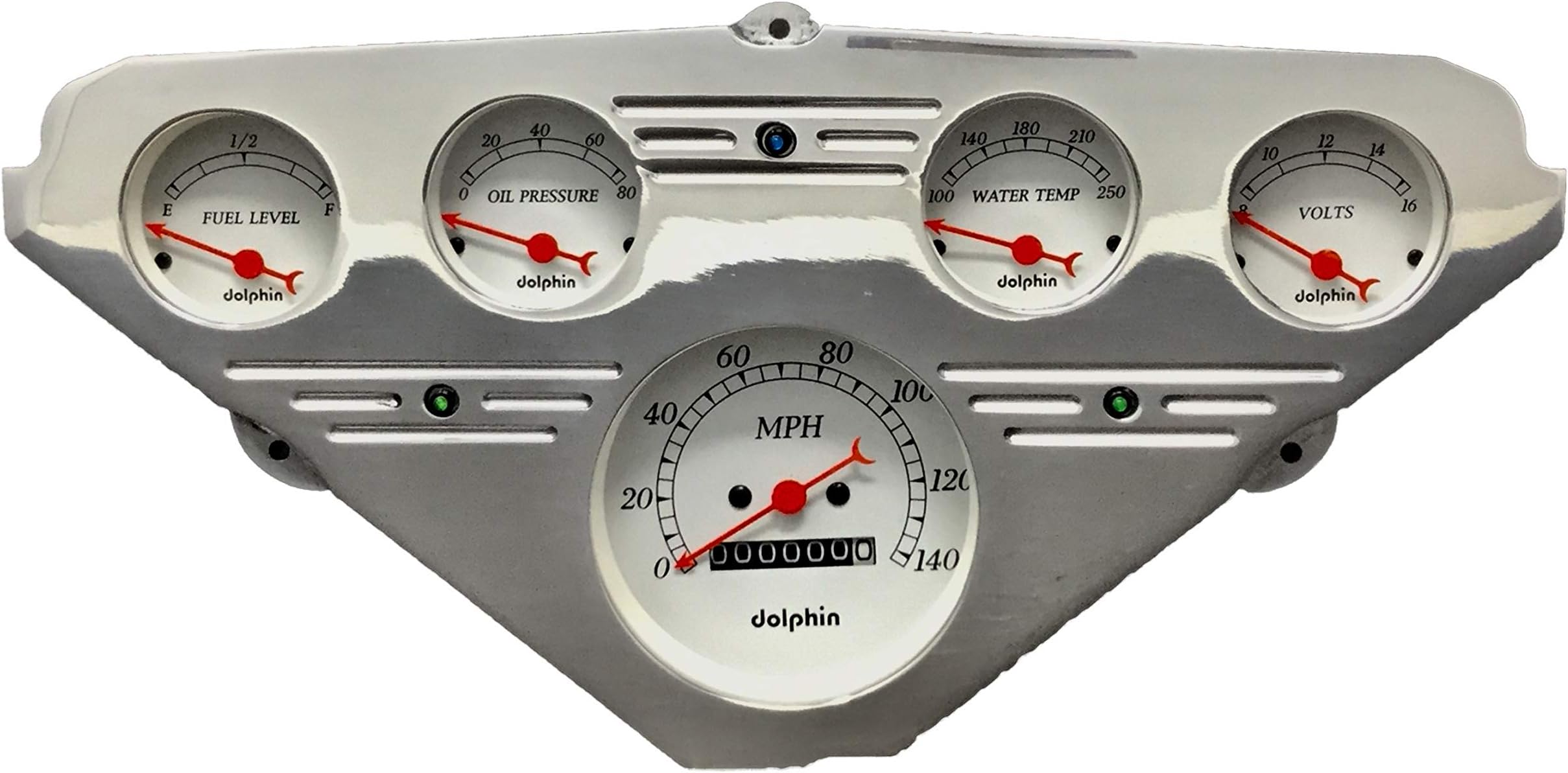 Dolphin Gauges1955 1956 1957 1958 1959 Chevy Truck 5 Gauge Dash Cluster Panel Set Mechanical White
