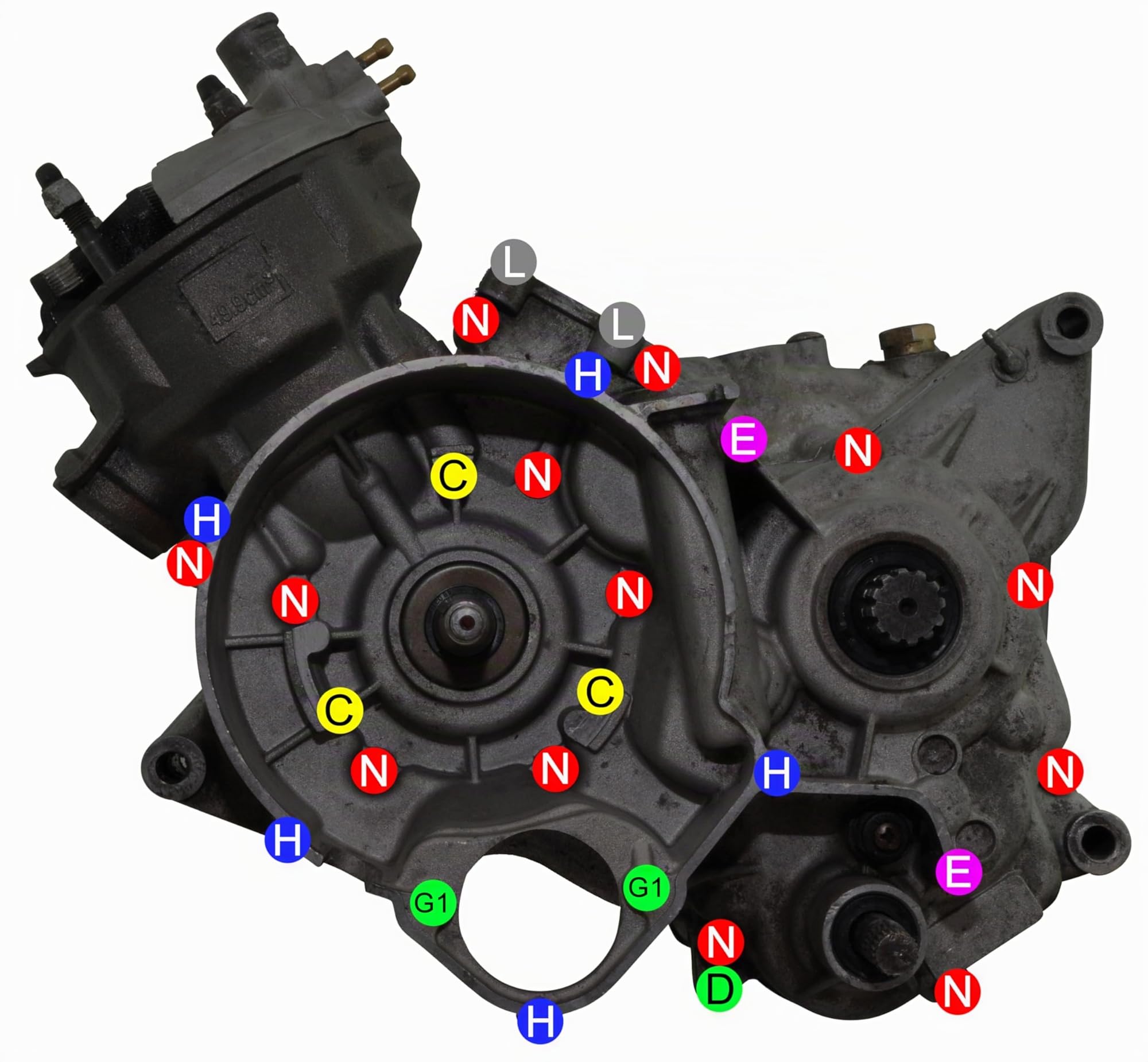 Easyboost Schraubensatz 53 Schrauben Stahl verzinkt für AM6 Schaltmoped 50 ccm MBK Xlimit Xpower DT Aprilia RS XP6-XPS Beta Rieju TZR Sherco