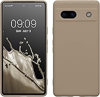 Vista 11 de kwmobile Funda compatible con Google Pixel 7a - Funda protectora delgada de TPU para teléfono - Acabado mate suave - Gris pardo
