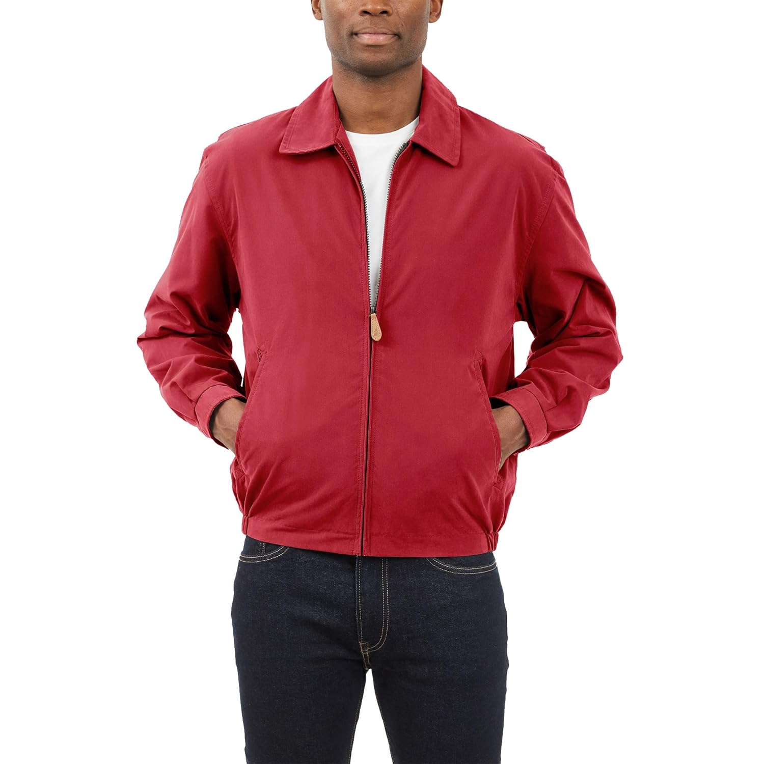 LONDON FOG Men's Auburn Zip-Front Golf Jacket (Regular & Big-Tall Sizes) , scarlet , 4XL Big