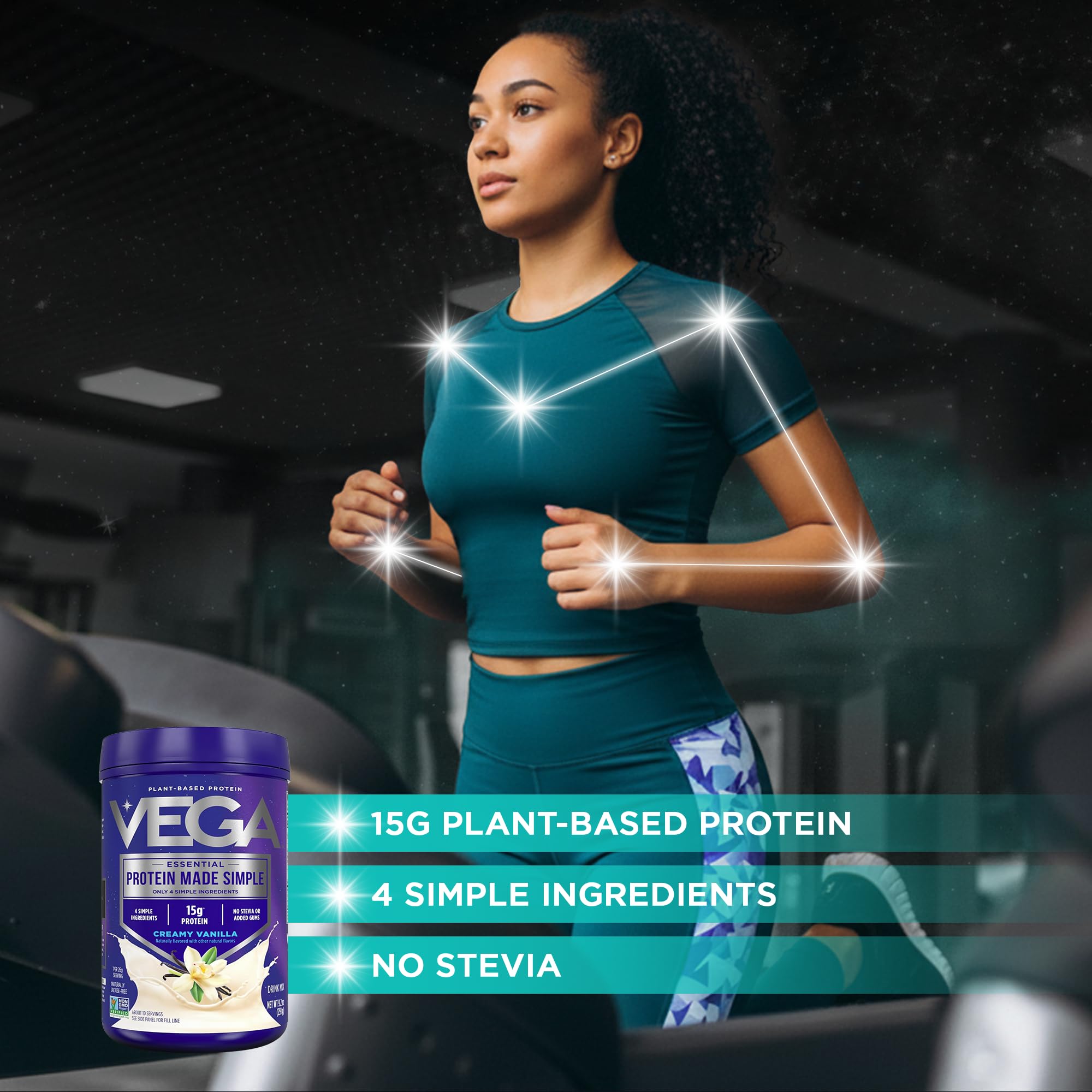 Vega Protein Made Simple Plant-Based Vanilla Protein Powder with 15g Protein – Stevia-Free, Clean Nutrition – 9.2 oz (10 Servings) — Amazon image 4