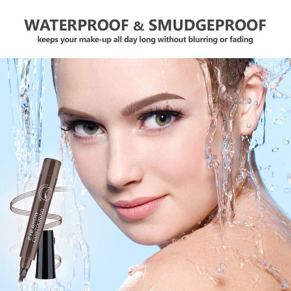 Eyebrow Pencil, Microblading Eyebrow Pen, Tattoo Eyebrow With Precision Applicator Long Lasting, Waterproof, Smudge Proof For Fuller Natural Looking Brows - 3 Pcs