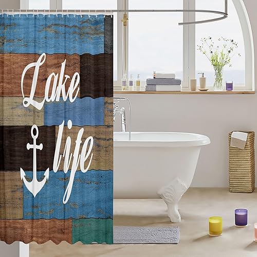 Vista 32 de Juego de cortinas de ducha con estampado de piel de vacuno retro, estilo vaquero occidental, decoración de baño de 72 x 84 pulgadas con ganchos