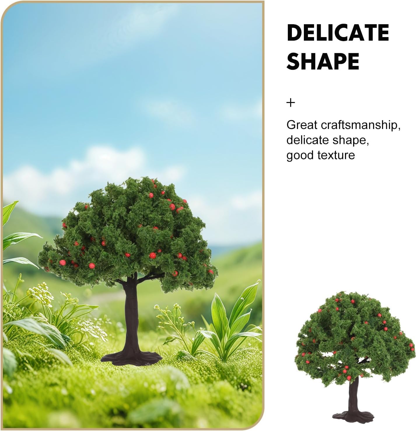 SHINEOFI Model Fruit Trees,4. 72 in Scale Buildings Scenery Miniature Trees Diorama Supplies for Crafts Train Scenery Landscape Village Architecture DIY Crafts