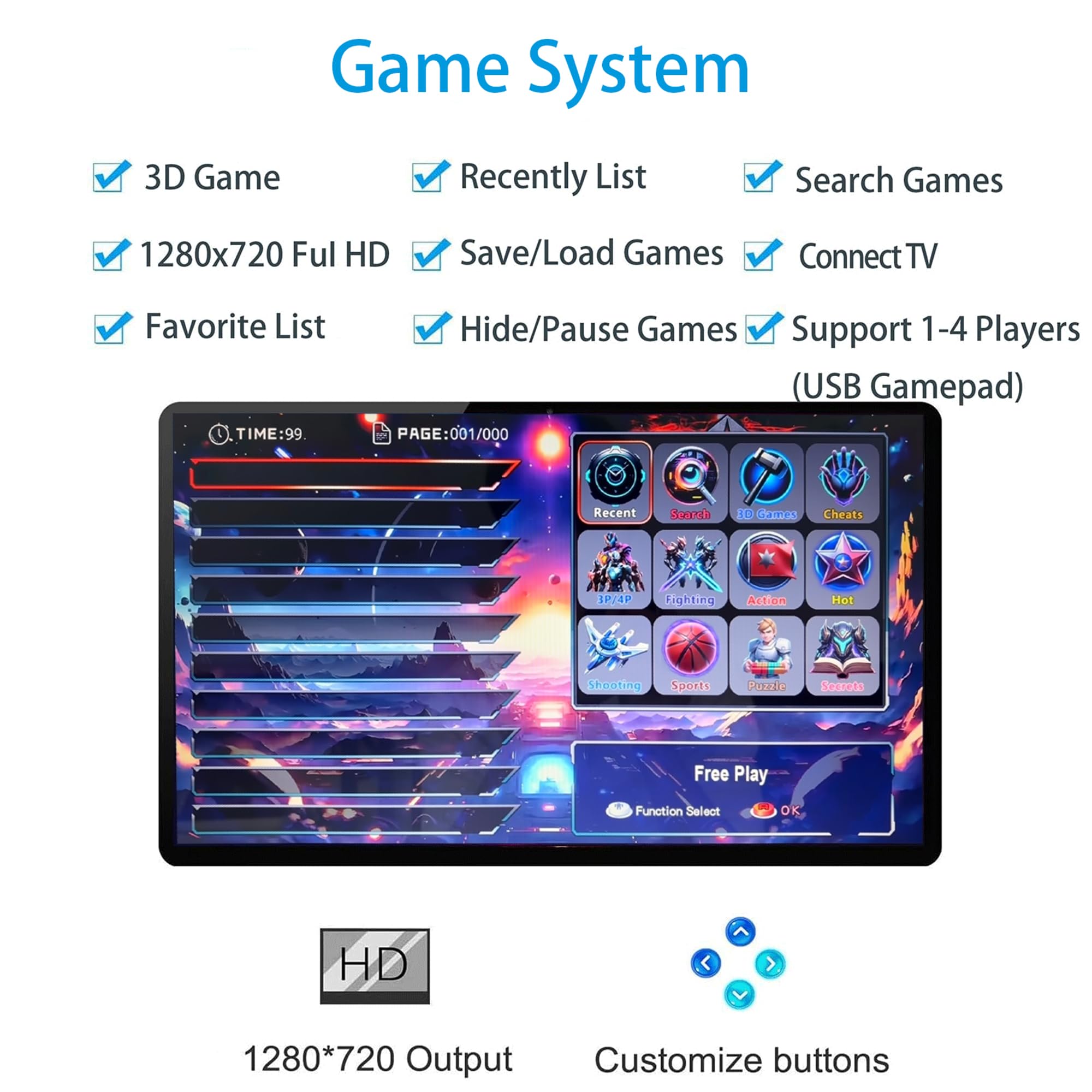 32000 en 1 Consola de juegos Arcade portátil, visualización HD de 19 pulgadas, caja de metal para doble reproductor, caja de hierro DX, máquina de videojuego retro electrónica de búsqueda