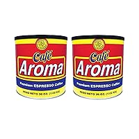 Vista 7 de Cafe Aroma Espresso de estilo cubano tostado oscuro, perfecto para café con leche y creaciones de café helado, 36 onzas (1 lata)