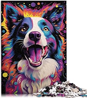 Comprar Puzzle de 1000 piezas para adultos Border Collie para relajarse, juguete de aprendizaje mental, regalo de cumpleaños, adecuado para y adolescentes a partir de 14 años, 50 x 70 cm