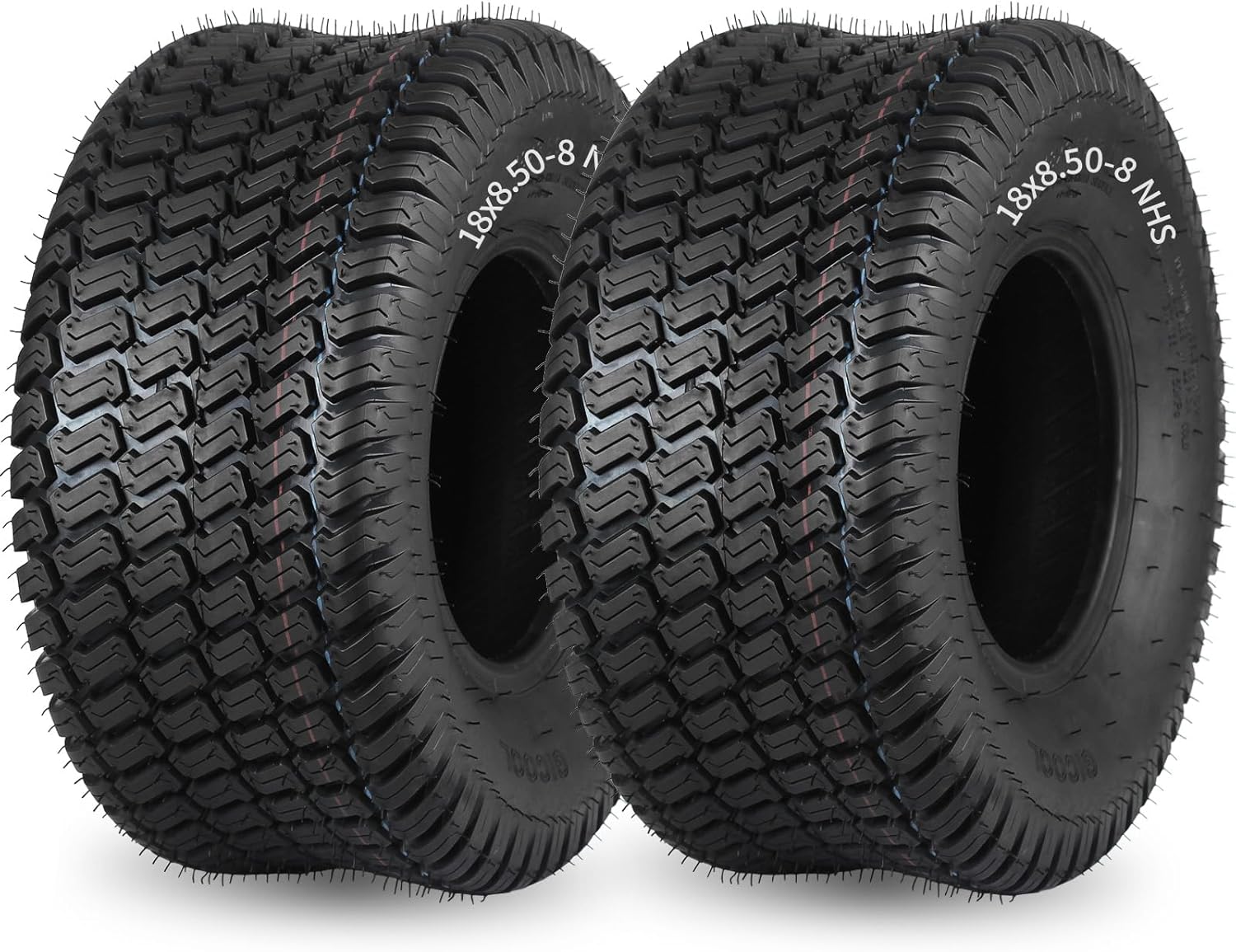 (2 Pack) 18 x 8.50-8 Lawn Mower Tubeless Tire, 18×8.5-8 for Tractor Riding Lawnmowers, 4 Ply, Turf-S Pattern (2 Pack) 18 x 8.50-8 Lawn Mower Tubeless Tire, 18×8.5-8 for Tractor Riding Lawnmowers, 4 Ply, Turf-S Pattern