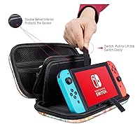 Vista 5 de Lokigo Carry Case Compatible for Nintendo SwitchSwitch OLED, Protective Travel Carrying Case Boys Girls with 16 Game Card Slots for Console &