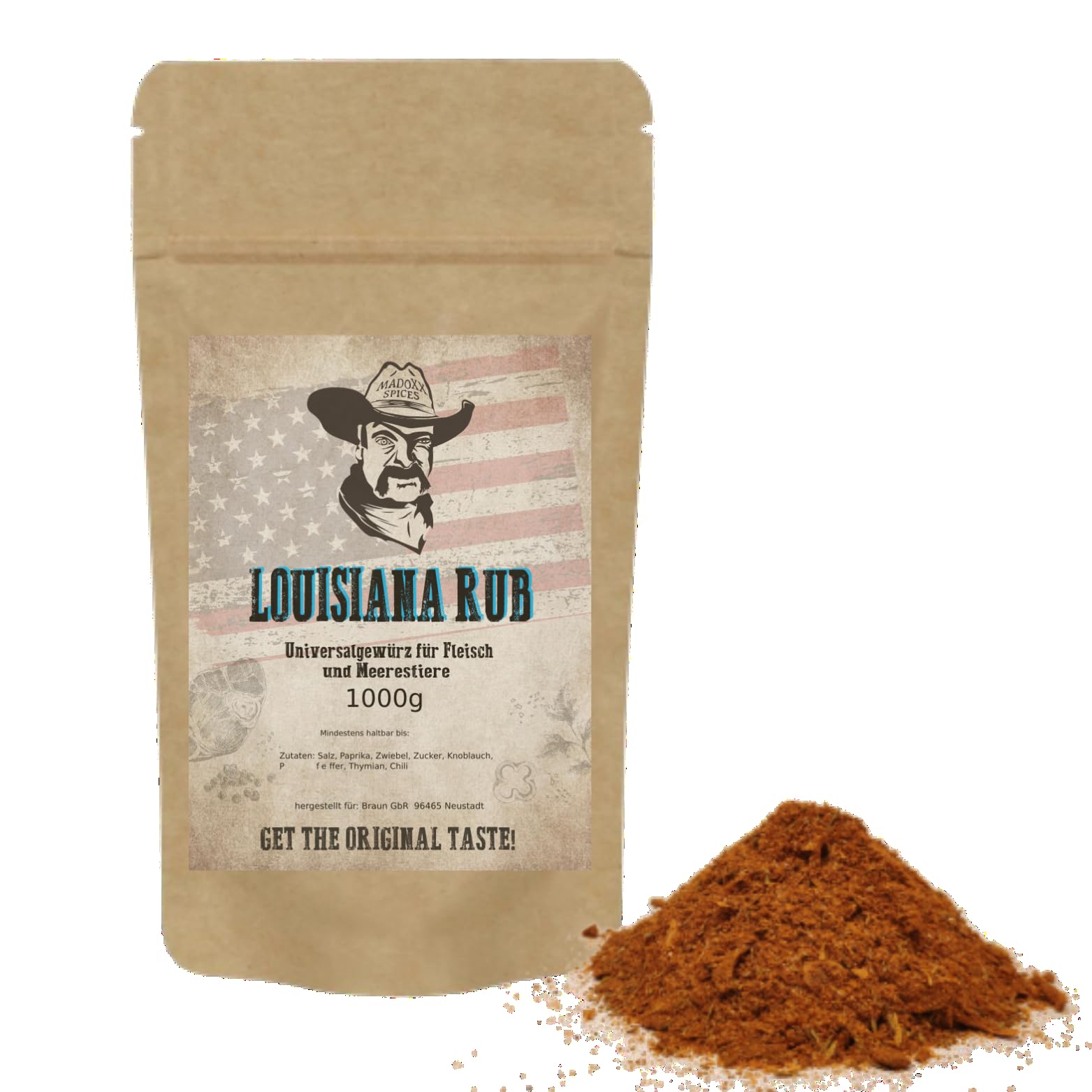 MADOXX Louisiana Rub Trockenmarinade 1000g - Universelles BBQ Gewürz 1 ...