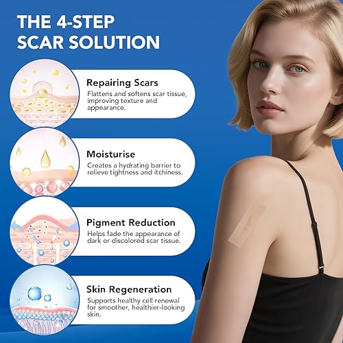 Miniatura 3 de Hojas de silicona para cicatrices, cinta adhesiva de silicona (rollo de 1.6 x 60 pulgadas - 4.9 ft), cinta adhesiva reutilizable, suave y de grado