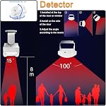 Wireless PIR Motion Sensor Detector Home Store Welcome Buzzer Monitor Commercial Door Entry Security Alert for Business Mailbox, Caregiver Reminder for Elderly (1 Sensor & 2 Doorbell)