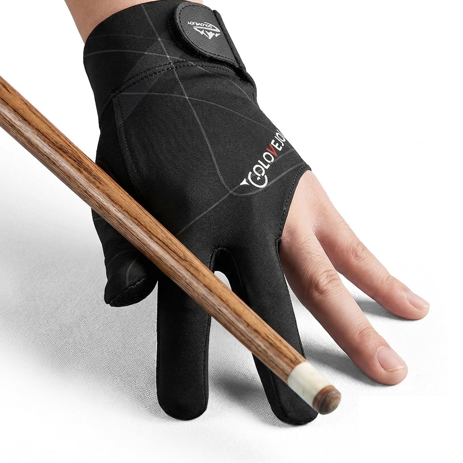 Gants de Billard Respirants à Séchage Rapide Antidérapant pour Tir Précision Queue de Billard Noir
