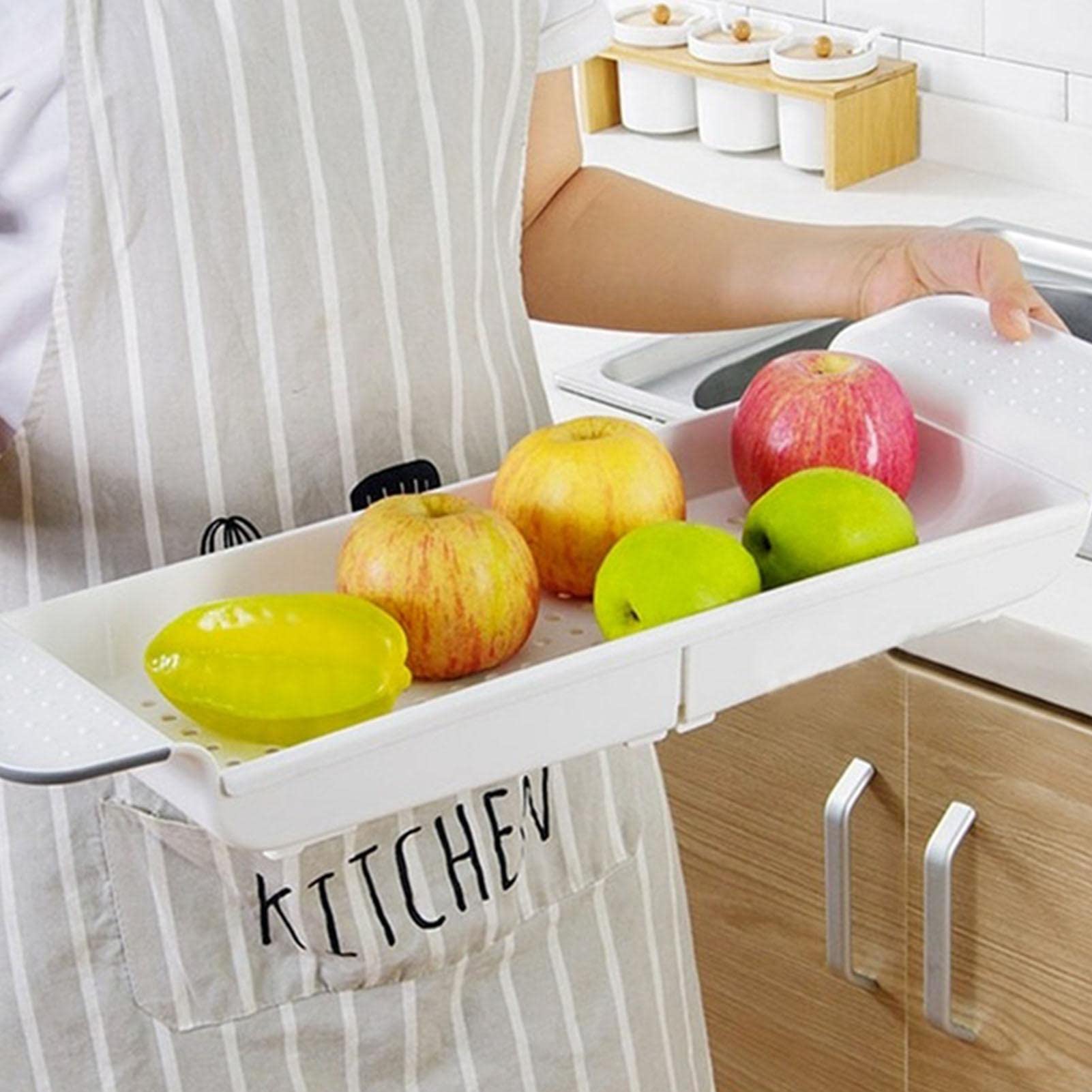 Bandeja para Bañera Extensible, Estante de Baño Ajustable, Bandeja de Baño para Bañera, Mesa para Bañera, Tabla de Bañera, Organizador de Bañera para Copas de Vino, Vela, Libros, Tabletas y Teléfono