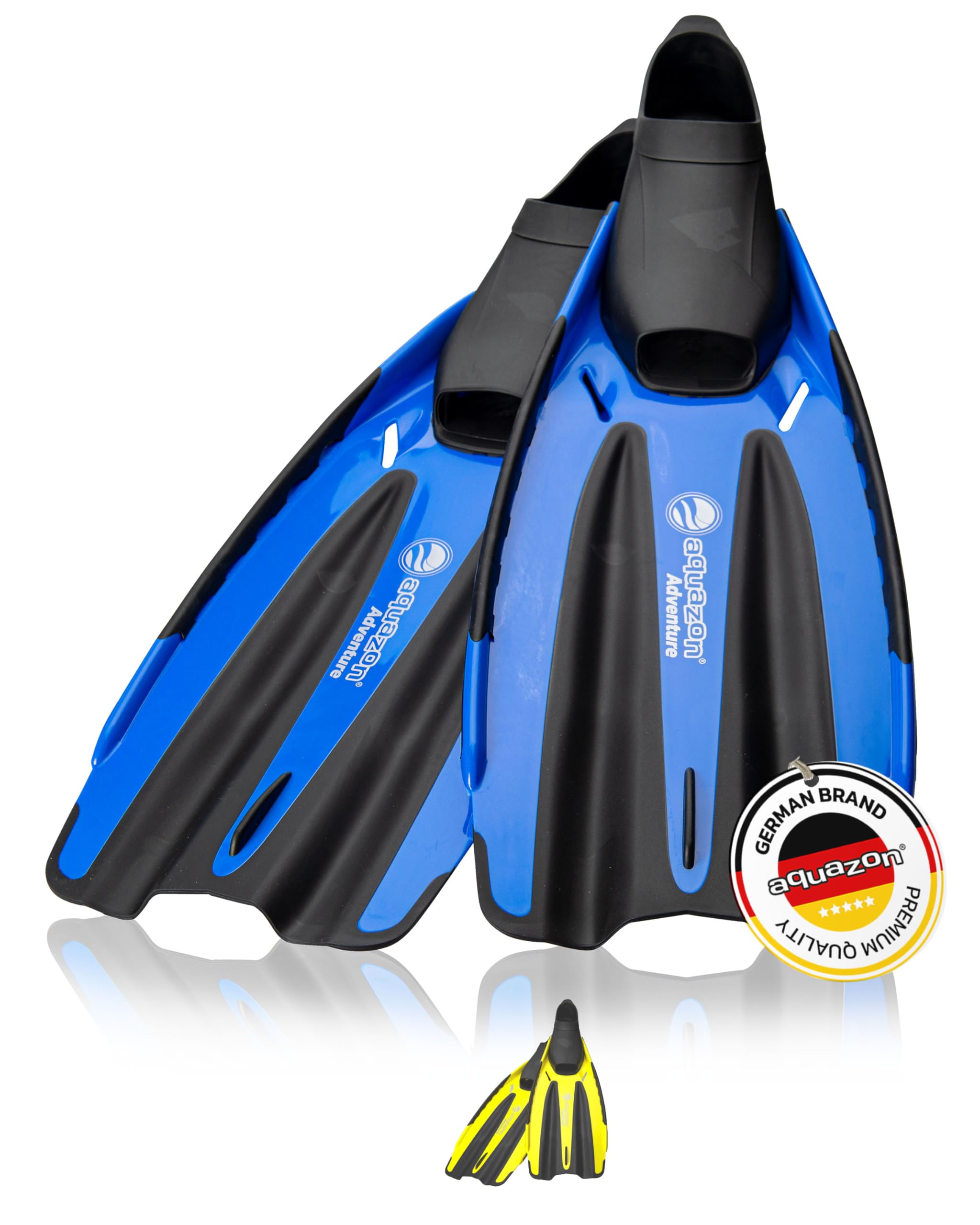 AQUAZON Adventure Marken Flossen-technisch hervorragende Schnorchelflosse mit extra weicher Fußtasche-optimaler Vortrieb durch hydrodynamische Optimierung