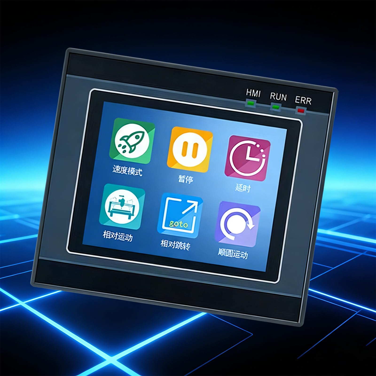 Pantalla controladora programable LCD fiable de 2.8 pulgadas con entradas NPN y salidas de relés para unidad de salida de transmisión de automatización