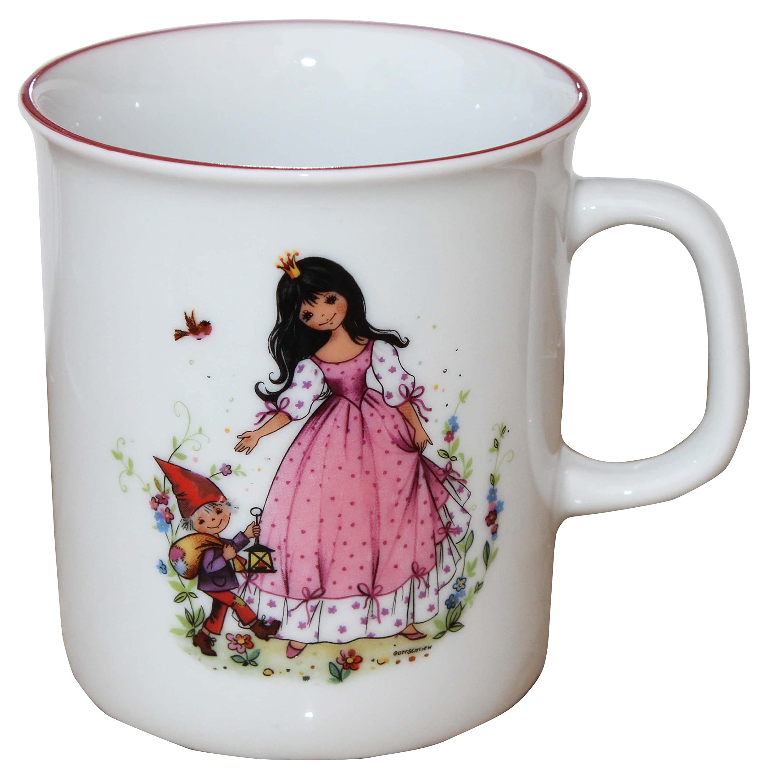 Vajilla infantil de 3 piezas, porcelana, diseño moderno y colorido de cuento de hadas de "Blancanieves" L.E.R.D.93