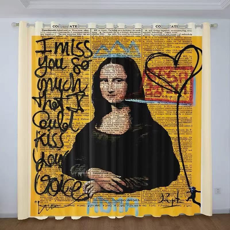 Rideau occultant enfant et thermique isolant 75x166cm à oeillets Mona Lisa 2 pièces