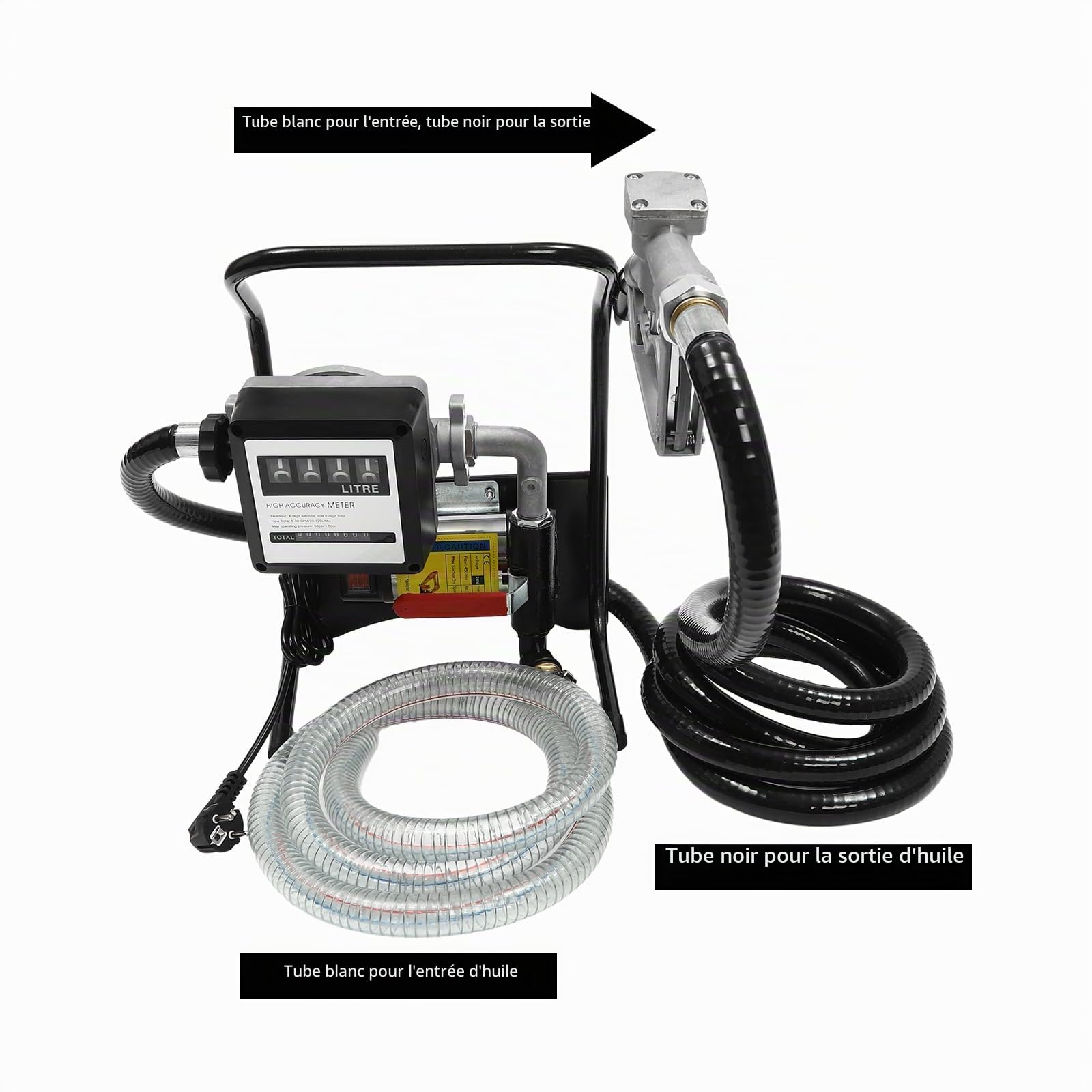 Pompe Diesel Automatique 220V, Pompe Gasoil Électrique 20-120L/min, Pompe de transmission 3600r/min, Pompe Diesel Auto aspirante, Auto-Amorçante 2400 L/H