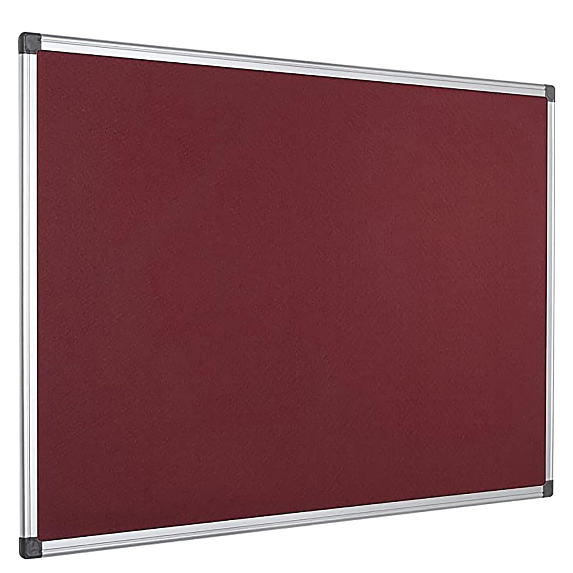 2 UR DOOR 60 cm x 45cm Aluminium Frame Felt Notice Pin Board - Notice Board Bulletin Frame for Office, School, Bedroom, Memo, and Home (Burgandy)