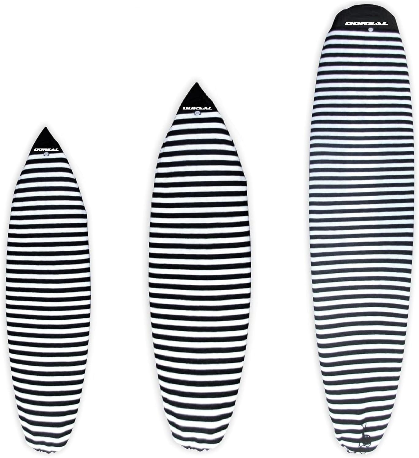 DORSAL Surfboard Sock Cover - UltraLight Protective Day Bag for your Surf Board Stretchy Polyester (Sizes 6'0, 6'6, 7'0, 8'0, 8'6, 9'0)
