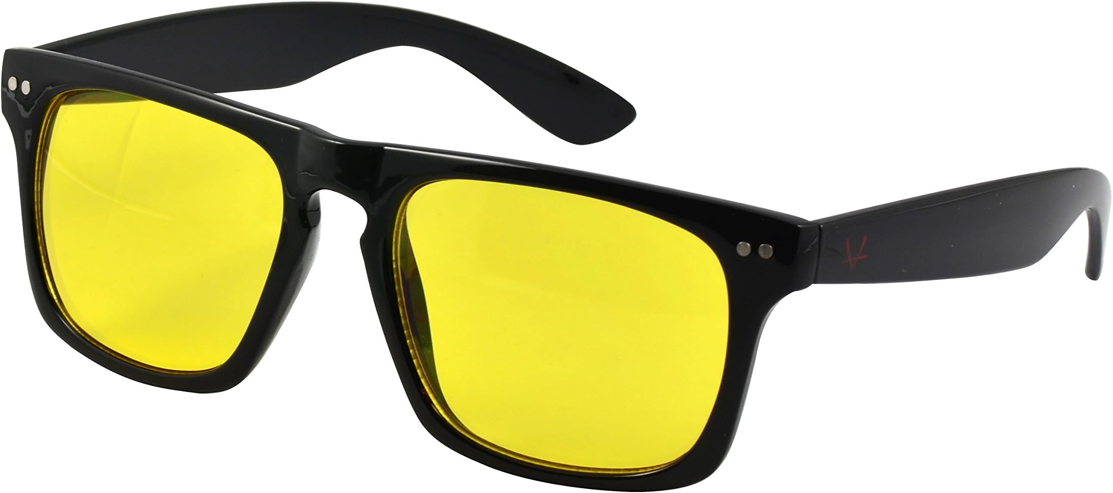 OX Legacy Blue Light Blocking Glasses, Yellow Lens, Black Computer Eyewear