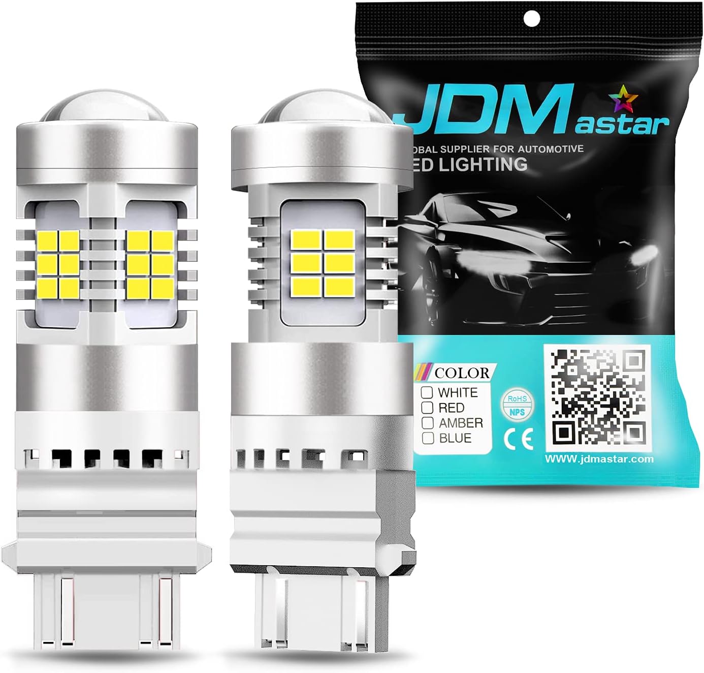 JDM ASTAR Extremely Bright PX Chips 3157 4057 4157 3156 White LED Bulbs For Backup Reverse Lights