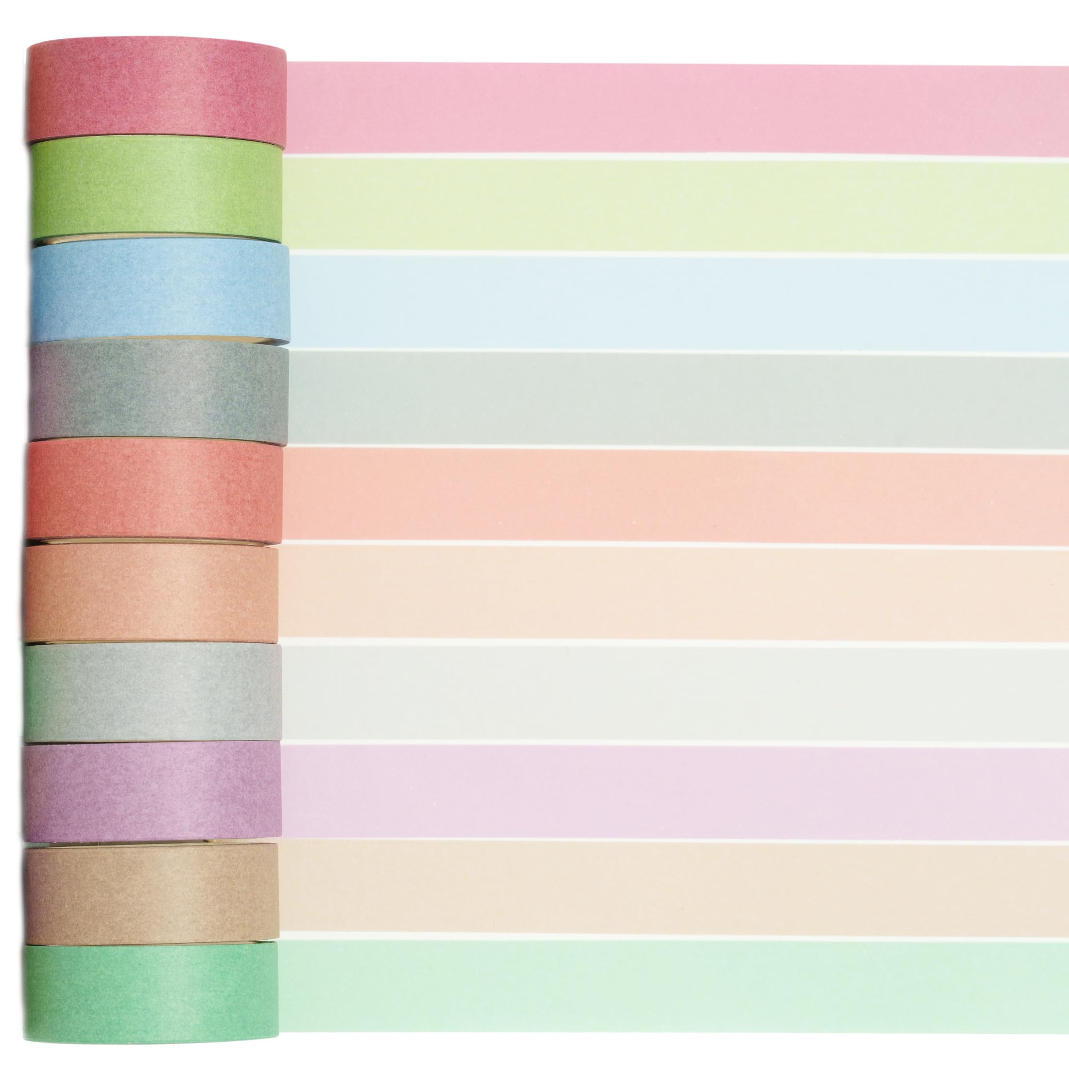 Amazon.co.jp: YUBBAEX 20巻 無地 マスキングテープ セット 虹の20色