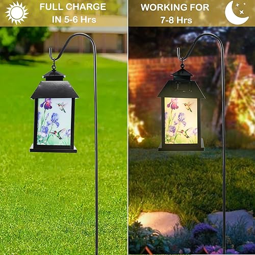 Miniatura 3 de Afirst Farol solar para exteriores, luces colgantes decorativas de colibrí, iluminación al aire libre, impermeable, para patio, jardín, mesa,