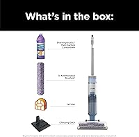 Vista 11 de Aspiradora Shark WD201 HydroVac inalámbrica Pro XL 3 en 1, sistema de limpieza con mopa y autolimpieza con cepillo antimicrobiano* y solución