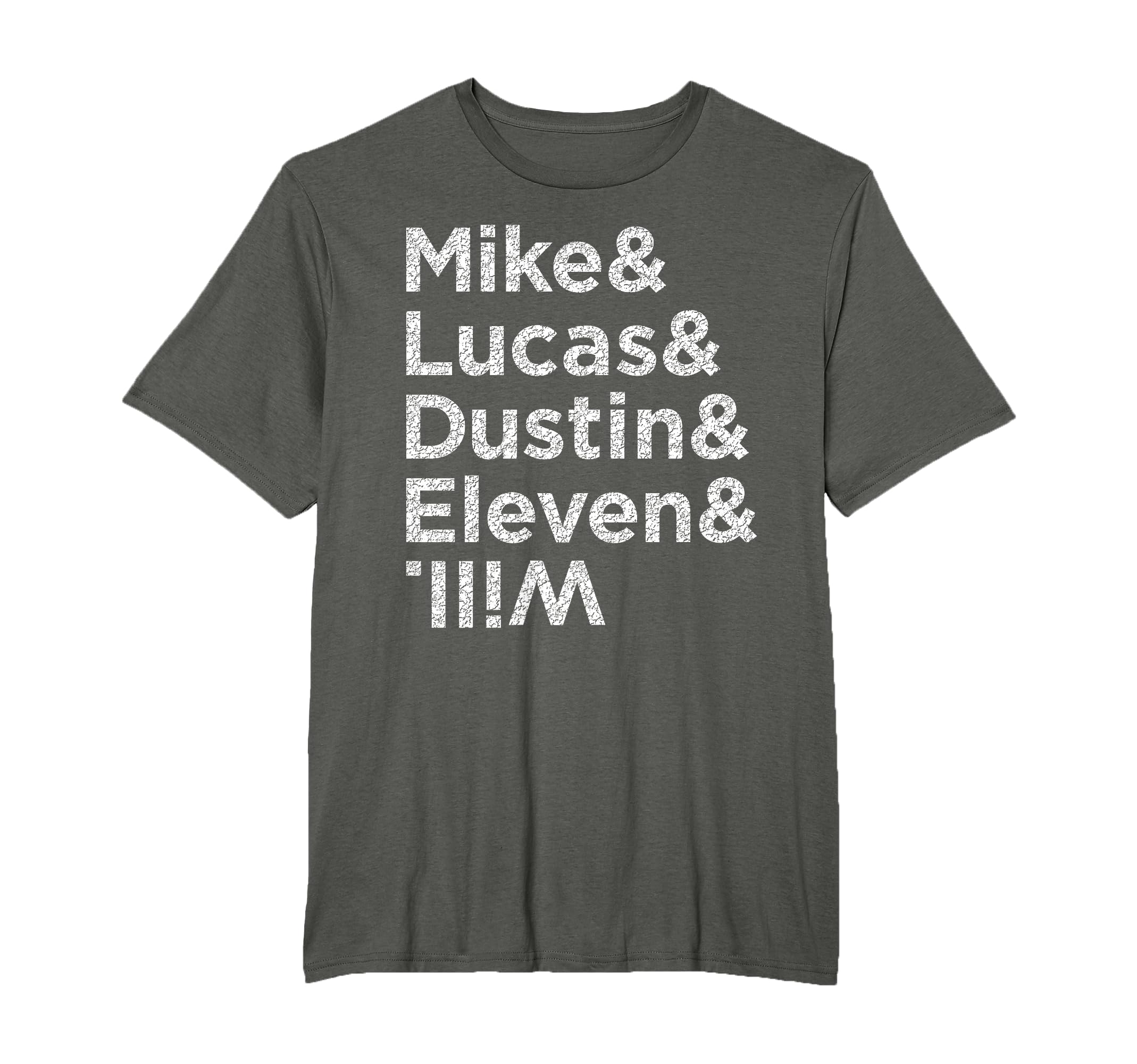 Stranger Things Mike Lucas Dustin Eleven and Will Names T-Shirt