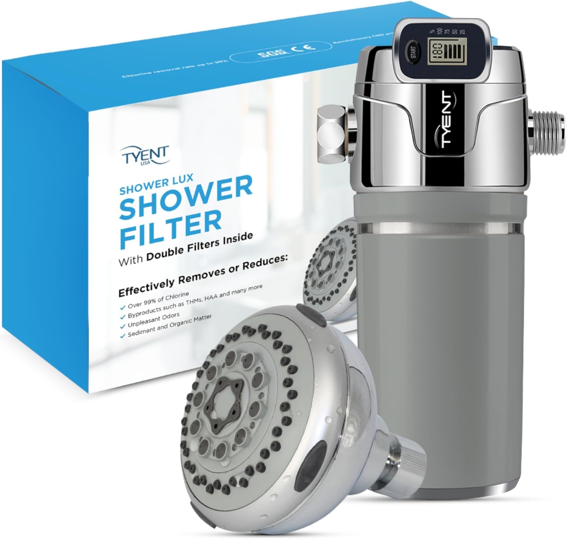 - Shower Lux Filter - High Output Showerhead Filter - Multiple Water Pressure Settings - Electronic Filter Replacement Reminder - Luxurious Shower Experience