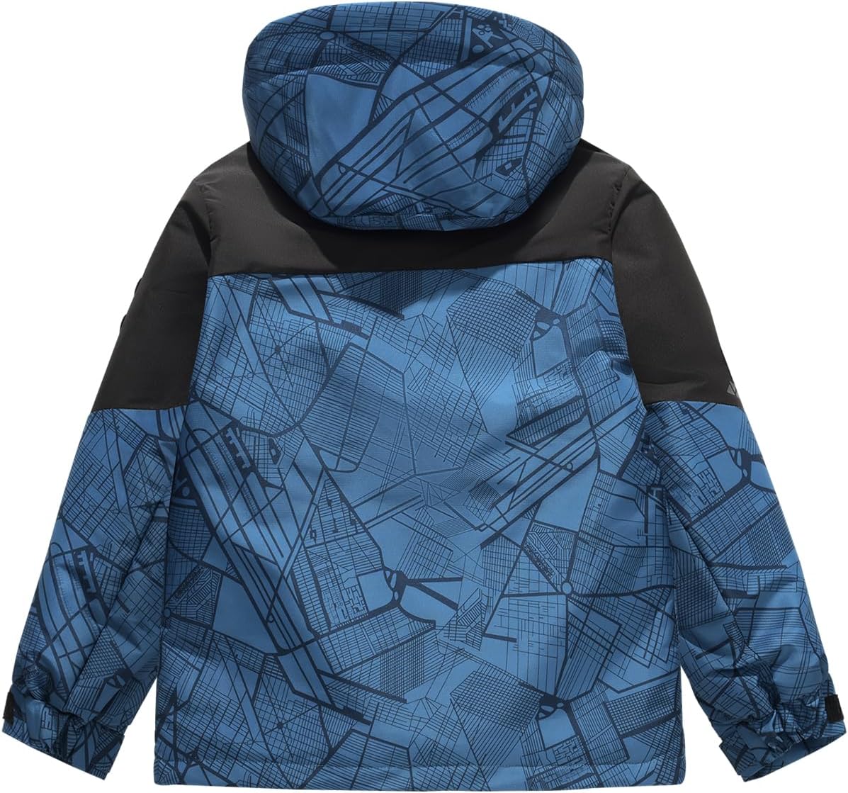 Boys Softshell Jacket with Magic Sleeve Patches Adjustable Hood Cuffs for Skiing Ages 6-16Y - Image 6