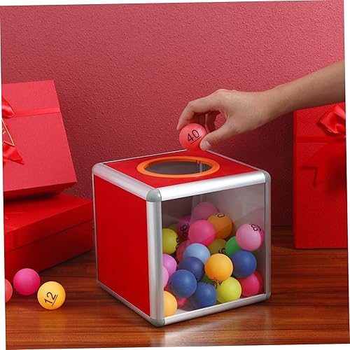 Miniatura 8 de Caja transparente para rifa con ventana, caja de donación de 8 pulgadas con ventana, jaula cuadrada para rifa para tambor, para noche de juegos,