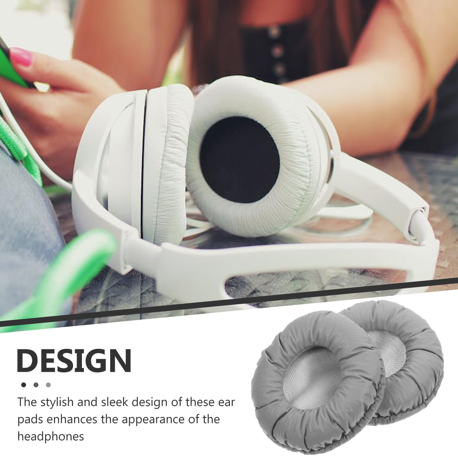 2 Pièces Coussinets de Rechange pour Casque Audio de Coussinets Écouteurs Confortables et Résistants Housses Oreille Compatibles pour Modèles WHXM et WH-CHN Faciles à Installer