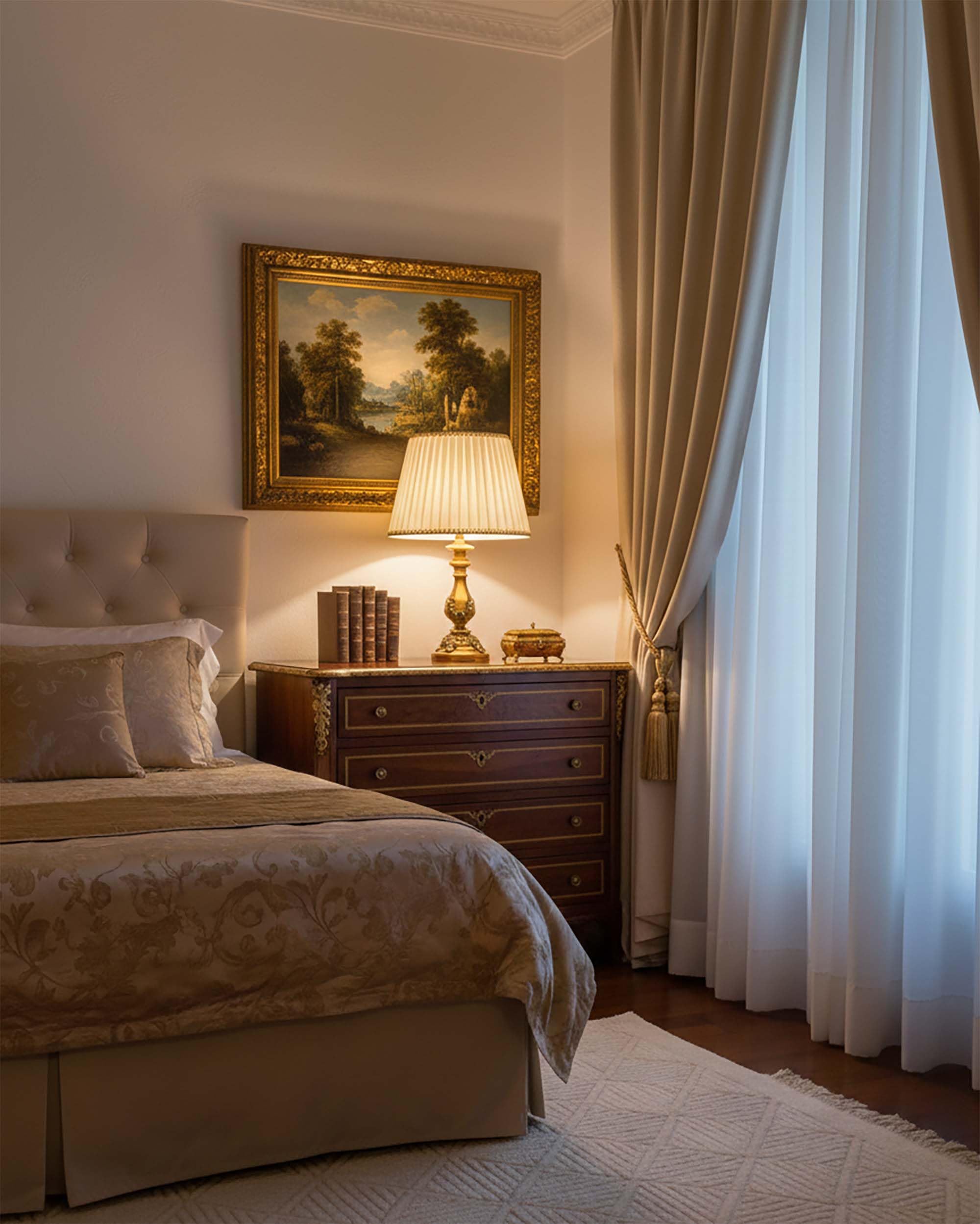 Generico Lume grande, lampada da tavolo classica in legno foglia oro-argento 1 luce Dbs 100/bg per salotto, cameretta, soggiorno, camera da letto.