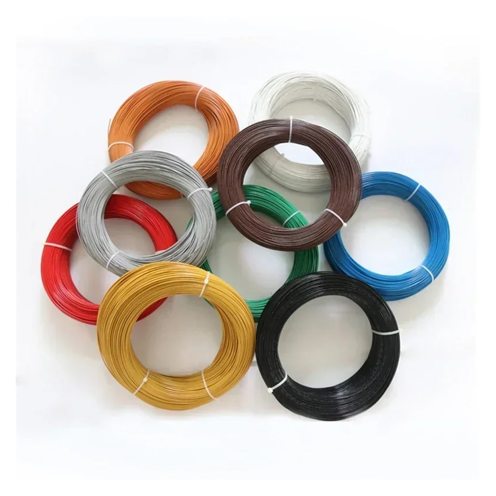 Wire and cable Cable de electrones de alta temperatura aislado de plástico FEP, Cable de PTFE UL1332 de 2/5/10M, 28/26/24/22/20/18/16/14/12/10AWG for impresora 3D Twisted pair shielded cable(Black,5 M