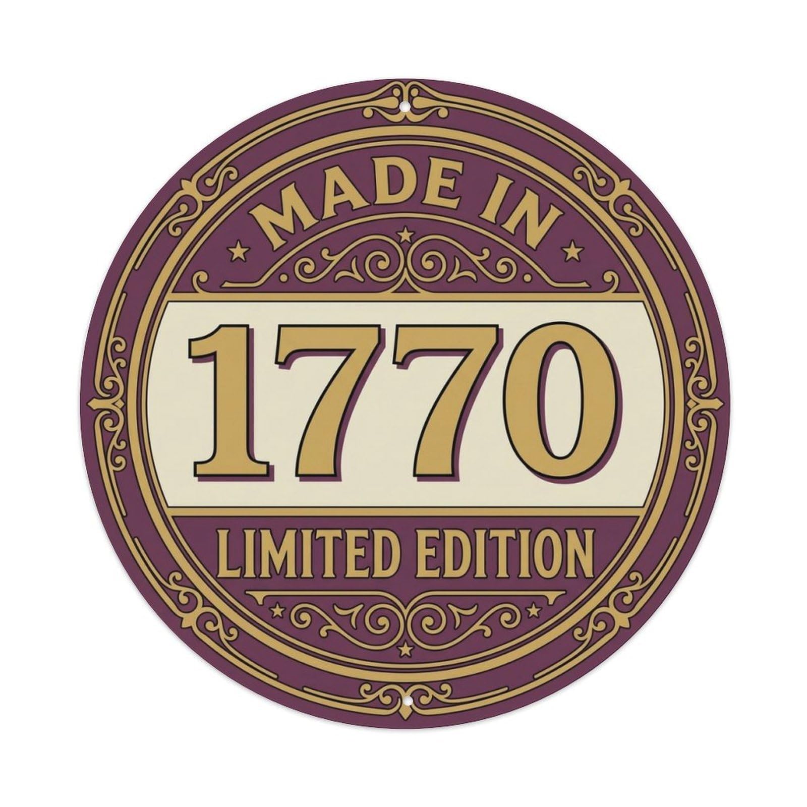 Okahys 8X8inch(20X20cm) Made In 1770 Limited Edition Metal Tin Sign