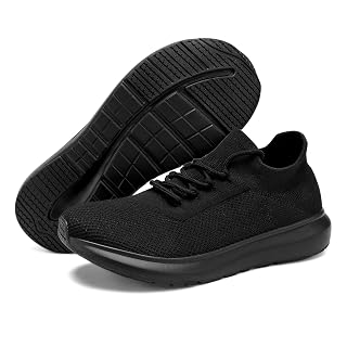 Men's Wide Width Lace-Up Sneakers - Lightweight Walking Shoes with Wide Toe Box, Breathable Athletic Casual Shoes - Amazon product rated Grade B