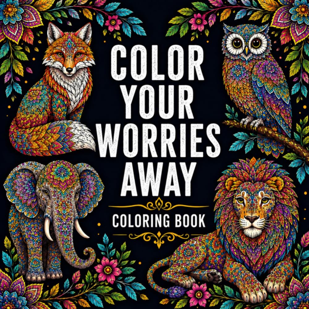Color Your Worries Away: Coloring Book for Adults