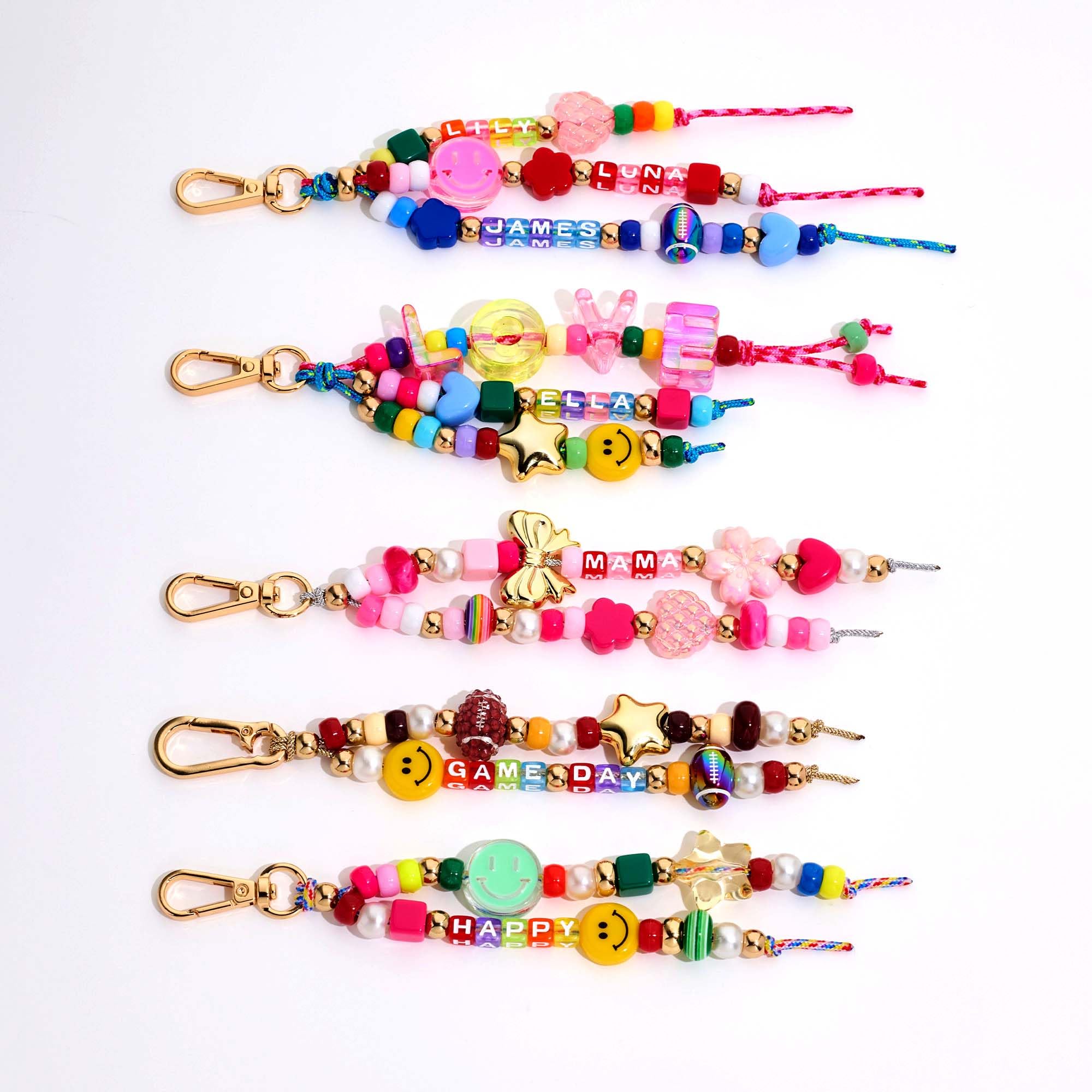 TOVABA Kit per Fare Portachiavi Fai da Te - Set Creativo per Realizzare Portachiavi Personalizzati con Perline Colorate e Accessori per Bambini e Adulti