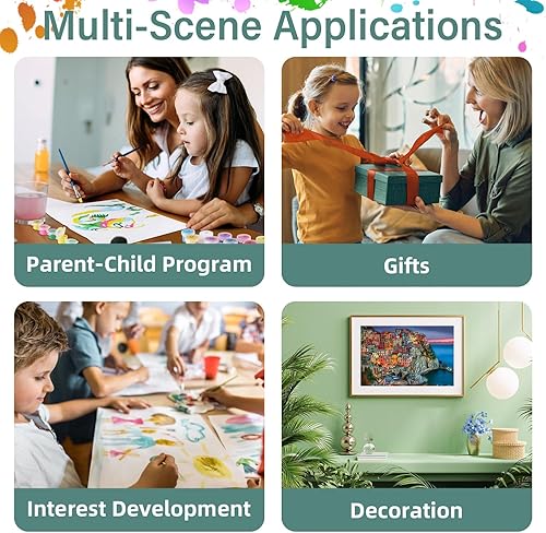 Miniatura 6 de Aestalrcus Pintura grande por números KI para adultos, kits de pintura acrílica para adultos, lienzo, 16 x 24 pulgadas, pintura de gran tamaño por