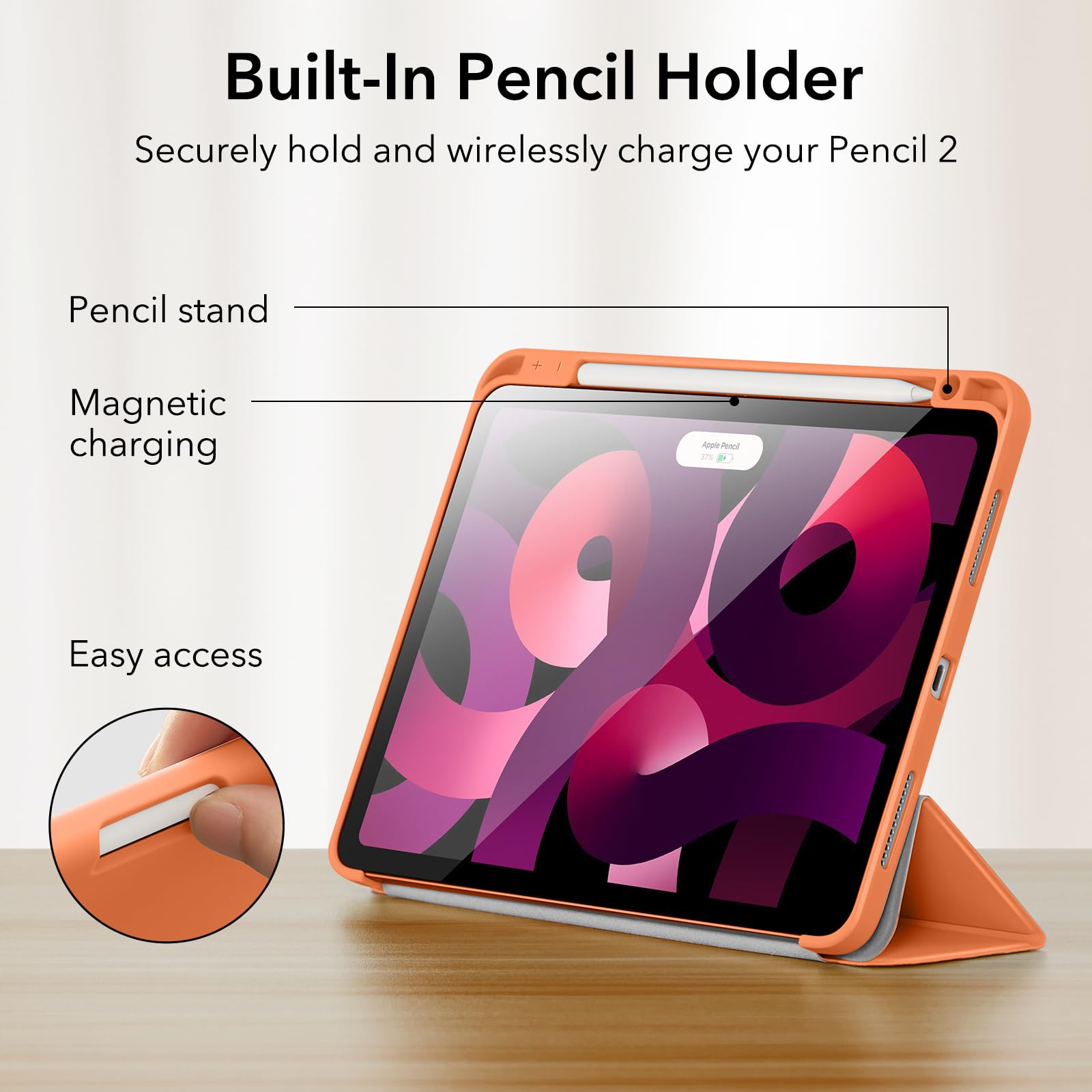 iPad Air 4 (2020 10.9Inch) Case - Custodia Tri-Fold per iPad con supporto per matita, custodia intelligente antiurto con funzione auto sleep/wake - CLASSICO TRI-FOLD