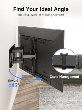 Suptek Reinforced Ultra Slim TV Wall Mount 1.38 Low Profile for 43-92 TVs