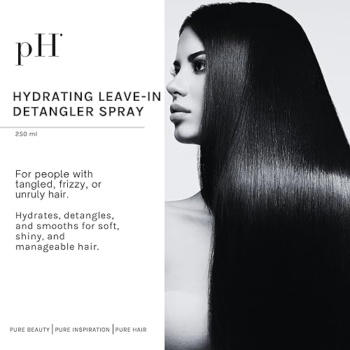 Miniatura 4 de pH PURE HAIR Spray desenredante sin enjuague – Desenredante de cabello rizado con vainilla e iris – Acondicionador e hidratante ligero para brillo,