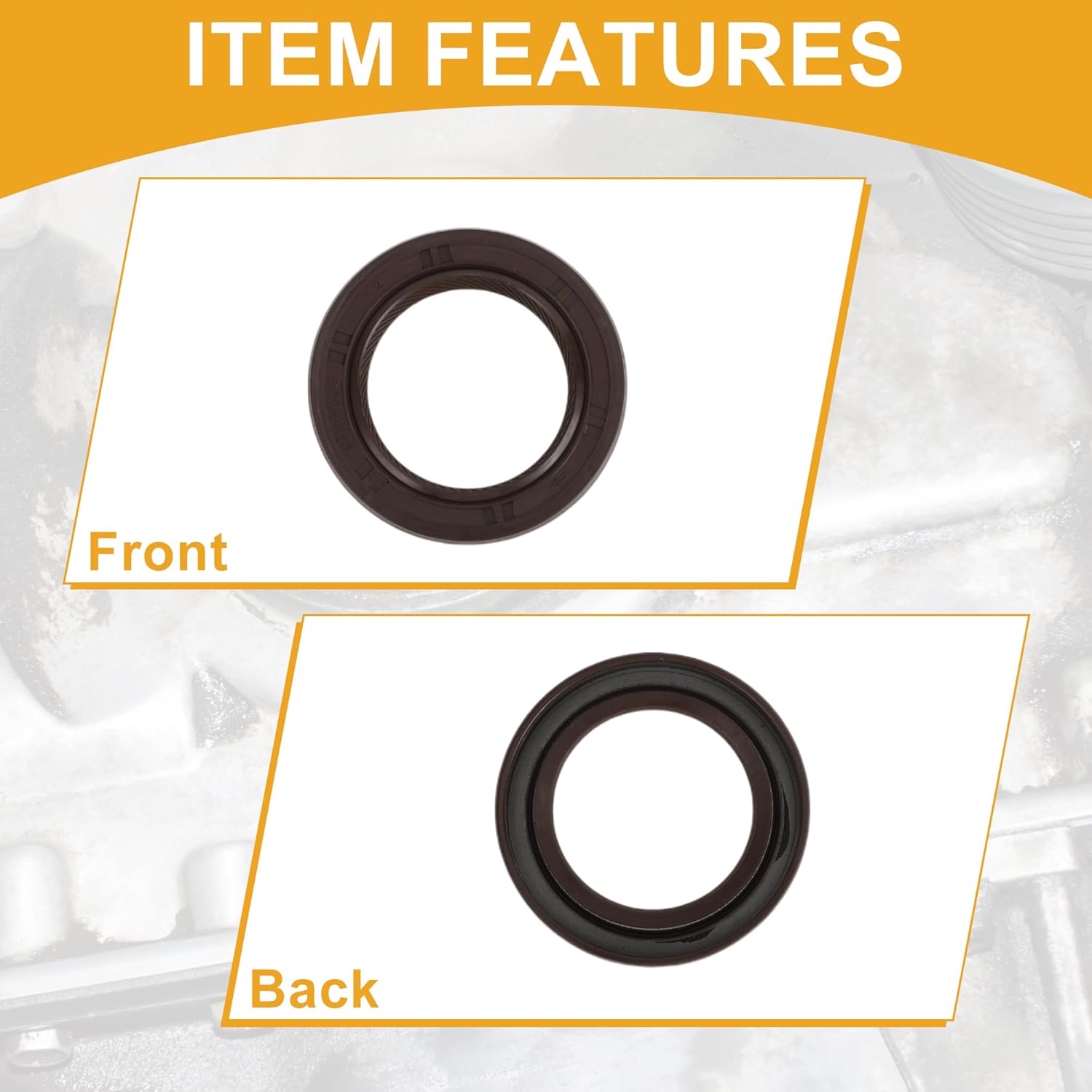 Front and back view of the Crankshaft Oil Seal